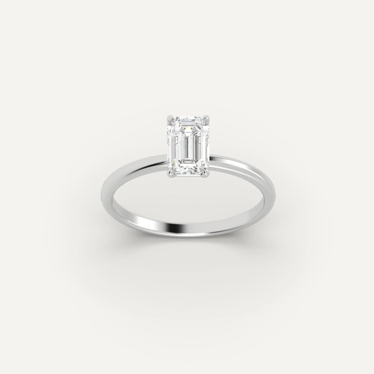 1 carat Emerald Cut Diamond Ring