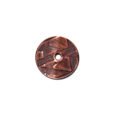 10mm Antique Copper Wavy Disk by TierraCast