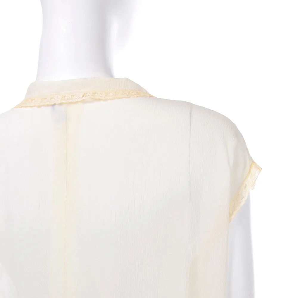 1940s B. Altman & Co. French Sheer Silk Nightgown