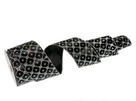 2.5" X 10YD Black & Silver Ribbon Set Of 3