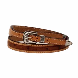 3D Belt Co. Western Brown Ostrich Hat Band