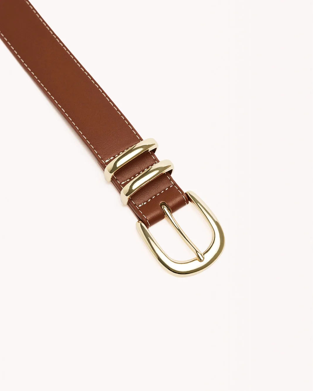 AMANI BELT - TAN-GOLD