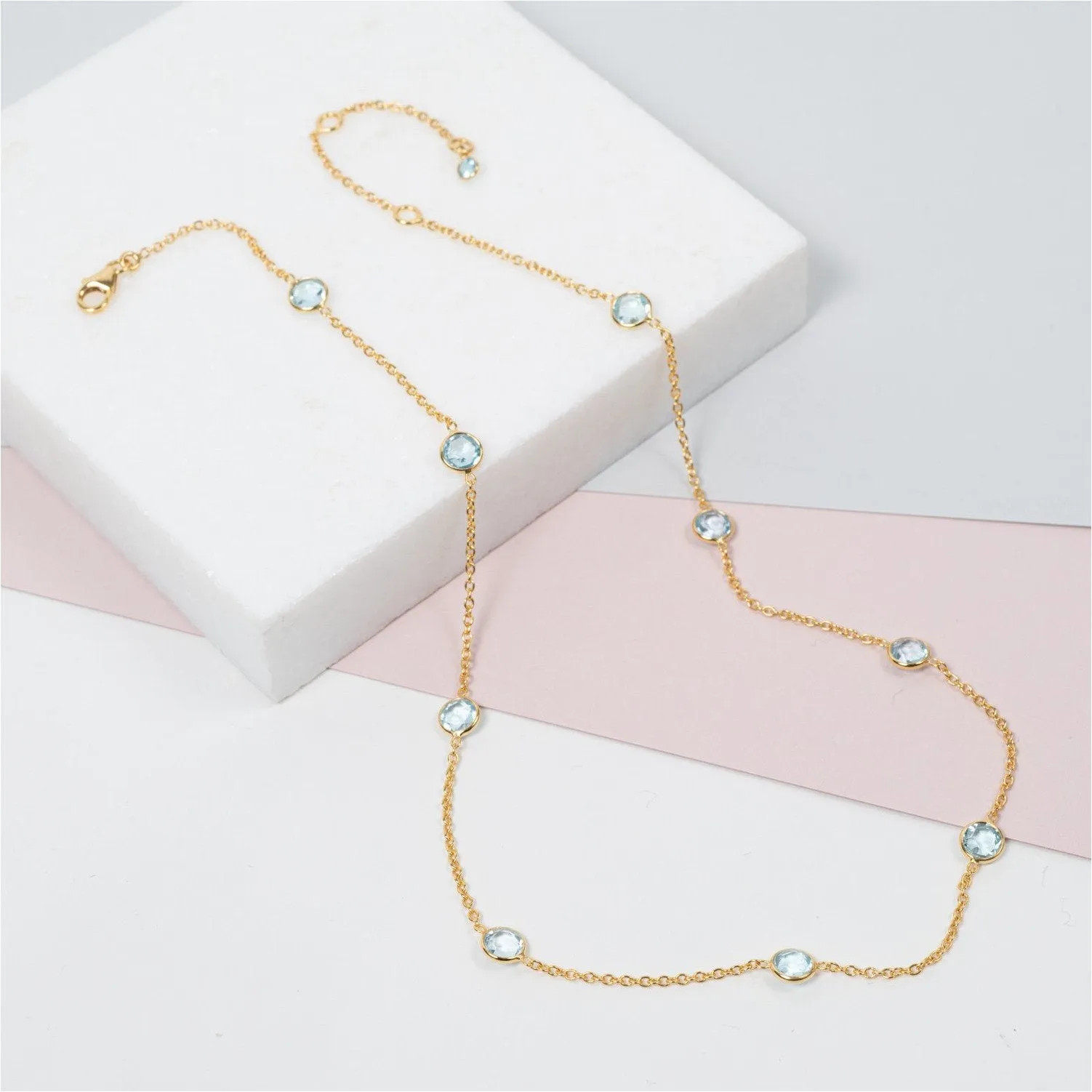 Antibes Blue Topaz & Gold Vermeil Jewellery Set