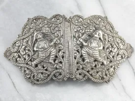 Antique Sterling Silver Belt Buckle