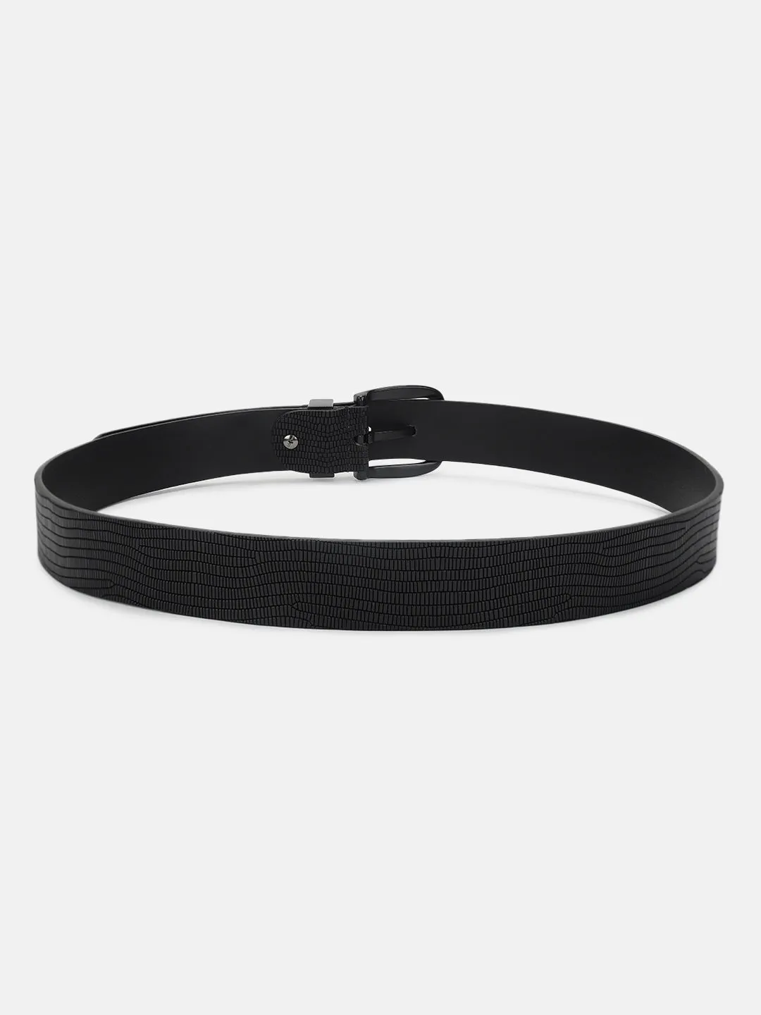 Antony Morato Men Black Solid Tang Closure Belt