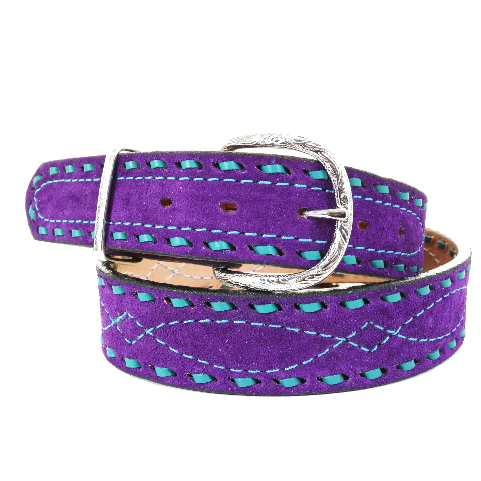 B1202A - Purple Suede Belt