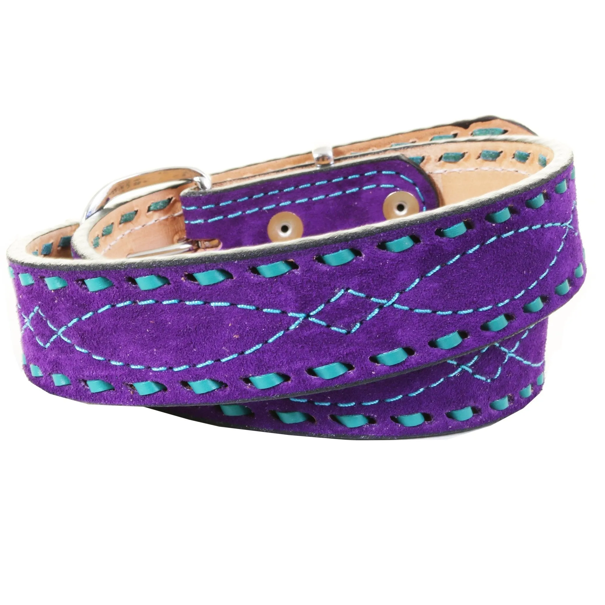 B1202A - Purple Suede Belt