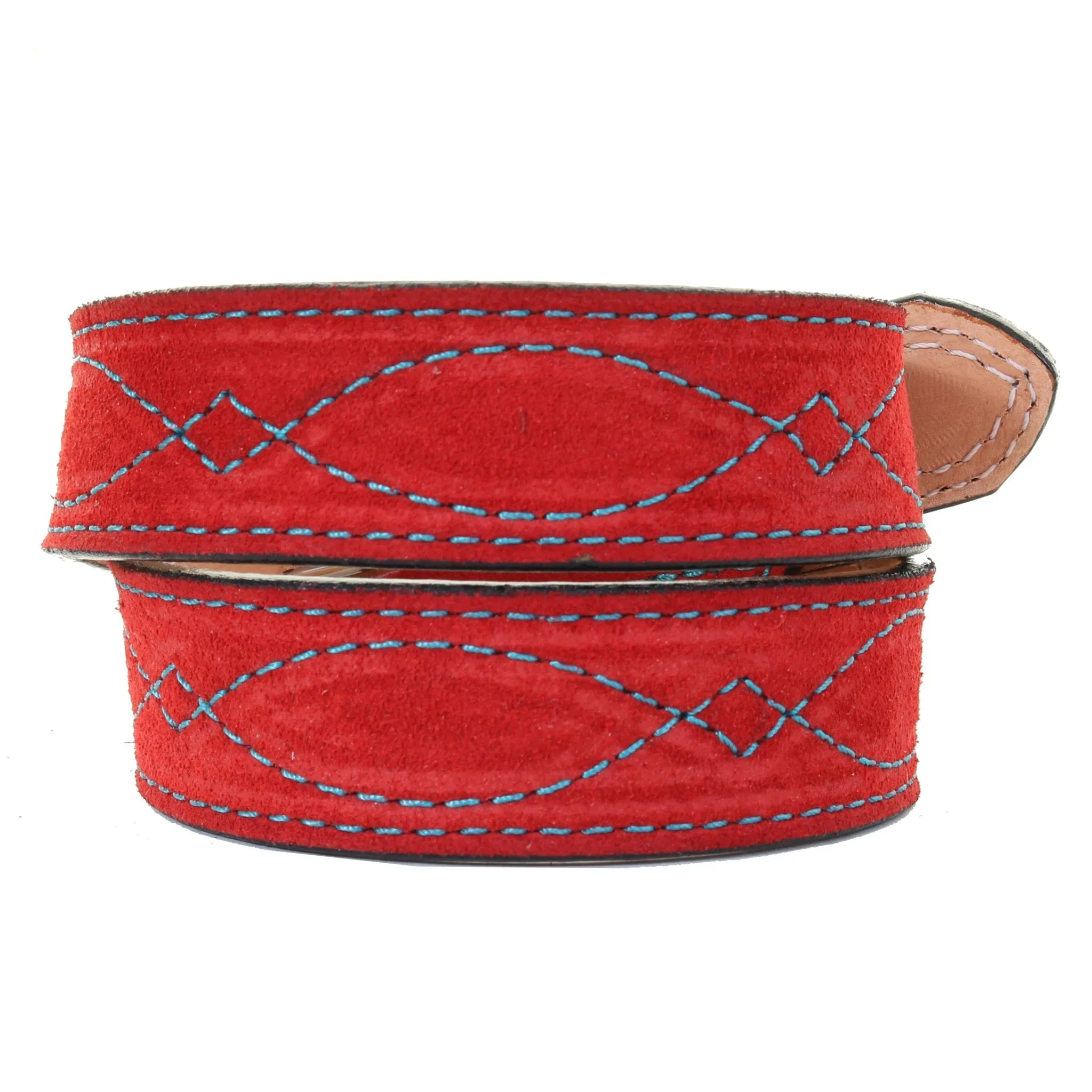 B1217A - Red Suede Belt