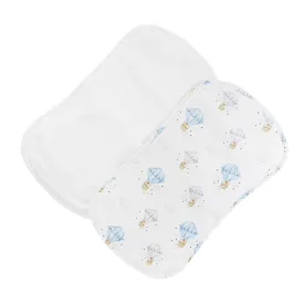 Baby Club Chic Let's Fly Together Blue Burp Cloth Set