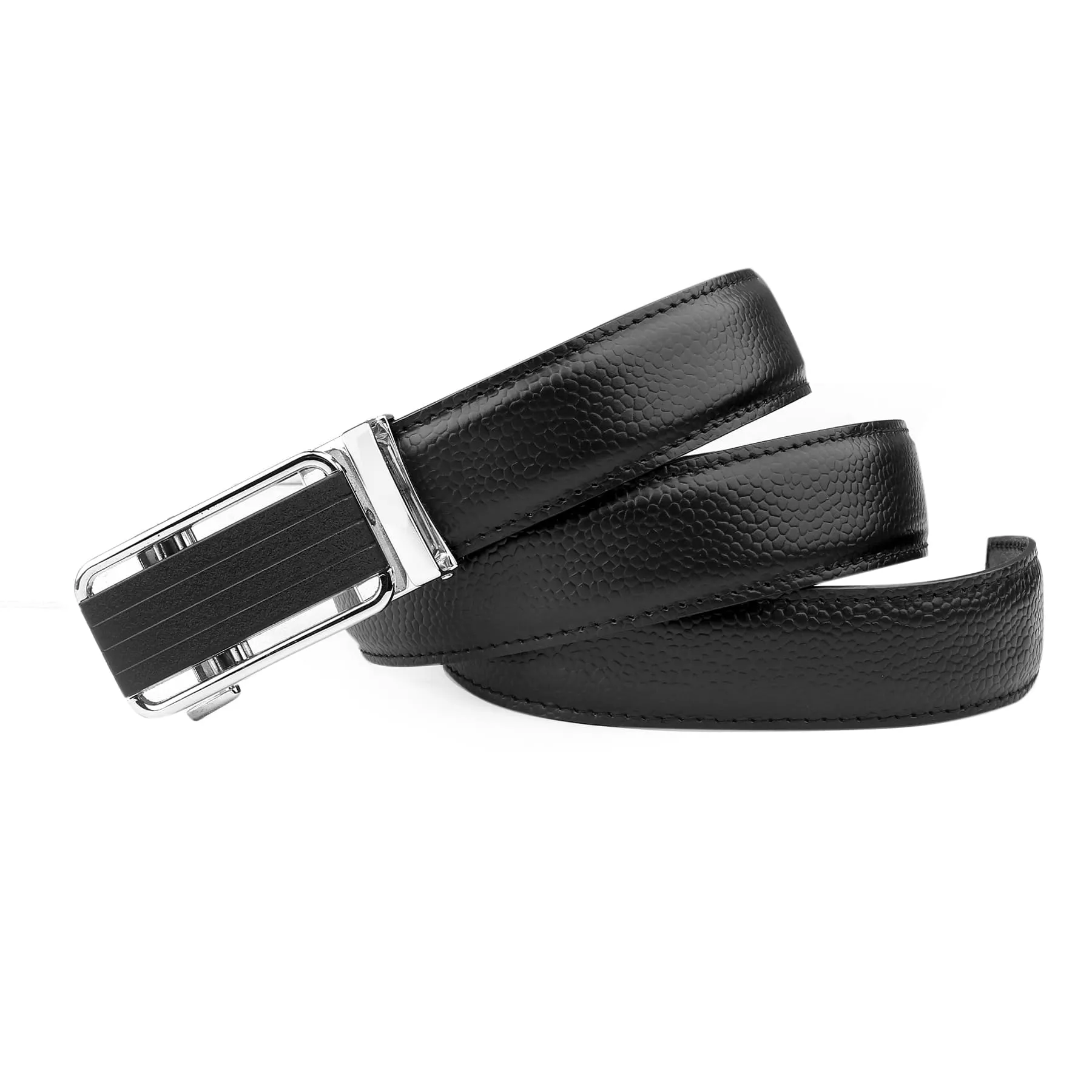 Bacca Bucci Premium Genuine Leather Formal Dress Belts with an Auto Lock Buckle