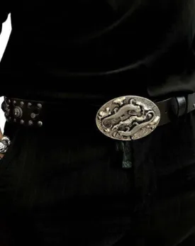 Badass Mens Leather Lizard Rivet Rock Punk Belt Motorcycle Belt Leather Belt For Men