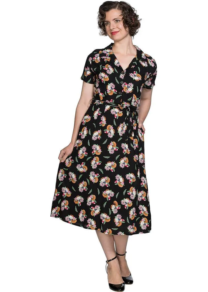 Banned Fruit Days 40's Dress Black