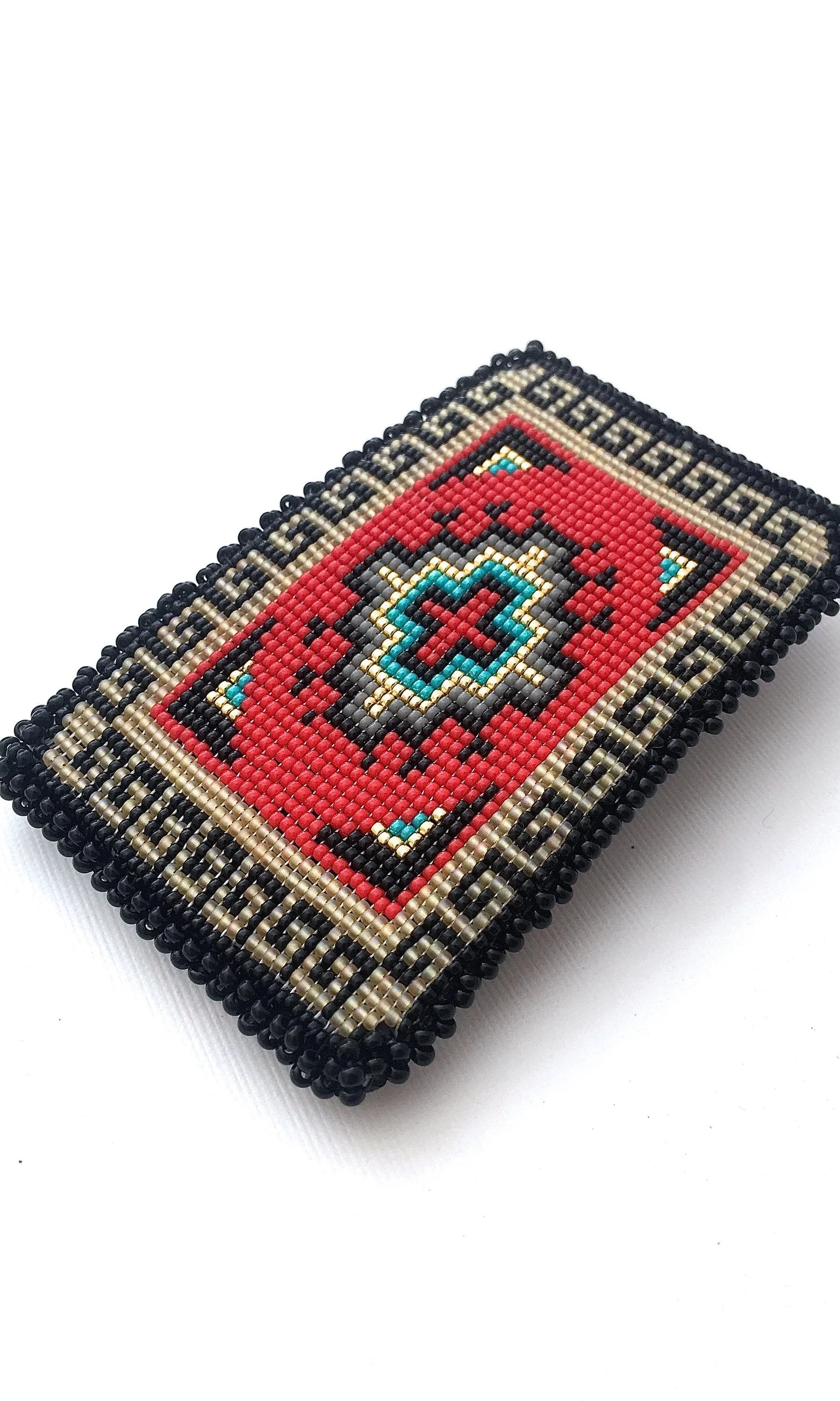 BEAD IT Navajo Rug Style Beaded Belt Buckle