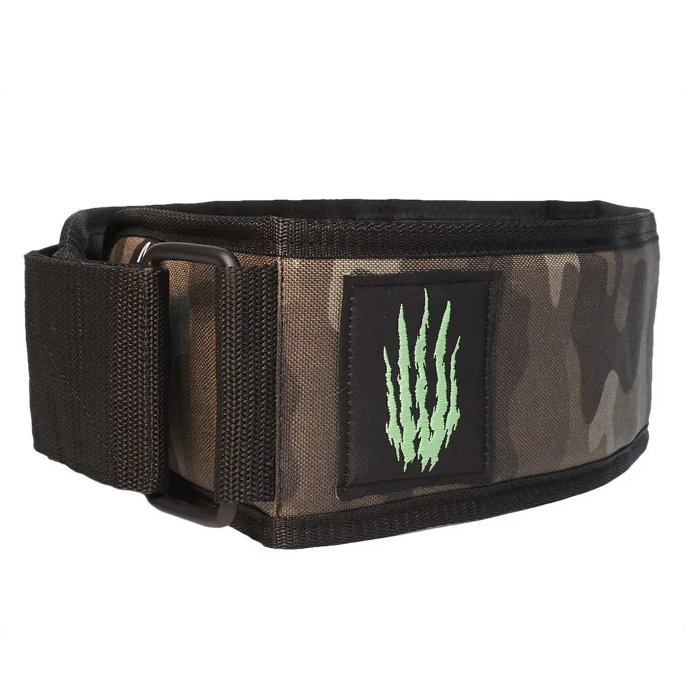 Bear KompleX "APEX" Premium Leather Velcro Weight Lifting Belt - Camo