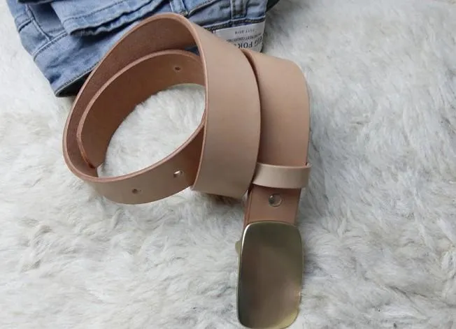 Beige Handmade Leather Mens Belt Leather Belt for Men