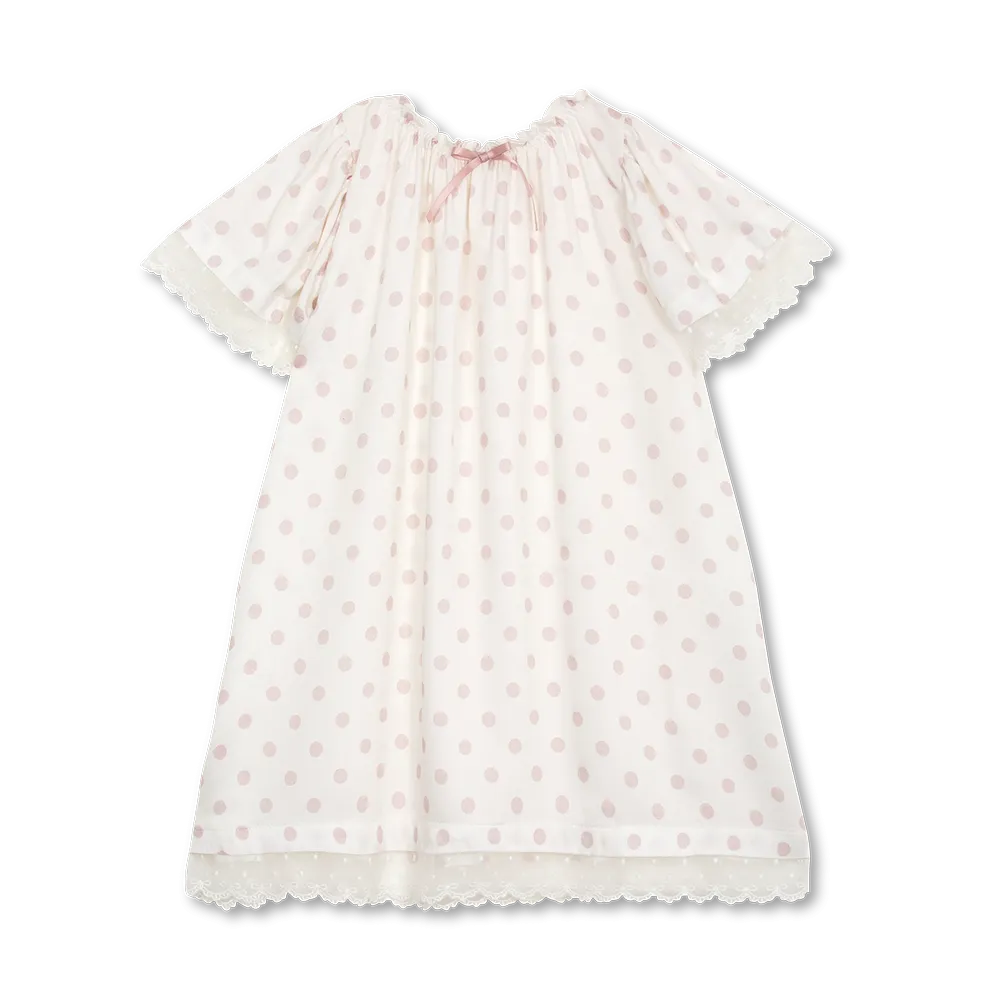 BELLA GIRLS' NIGHTDRESS IN PINK DOTS