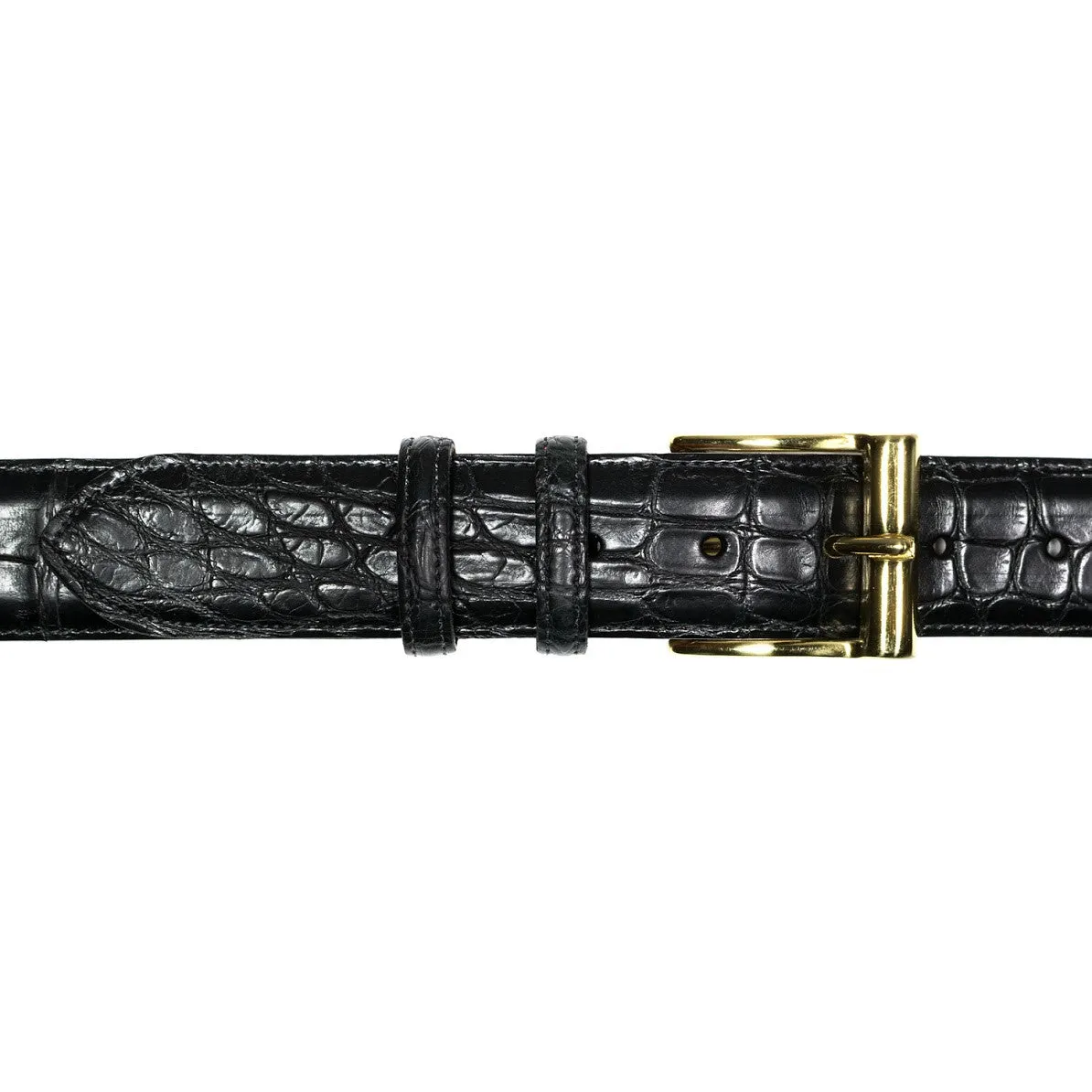 Belt in Black Alligator