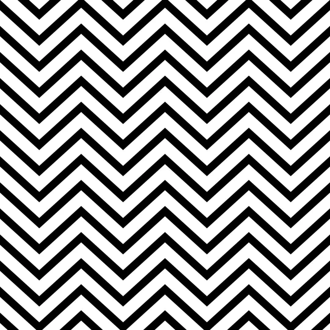 Black & White Chevron Pattern Wall Wallpaper, Thin Lines