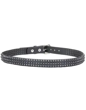 Black Triple Pyramid Stud Belt