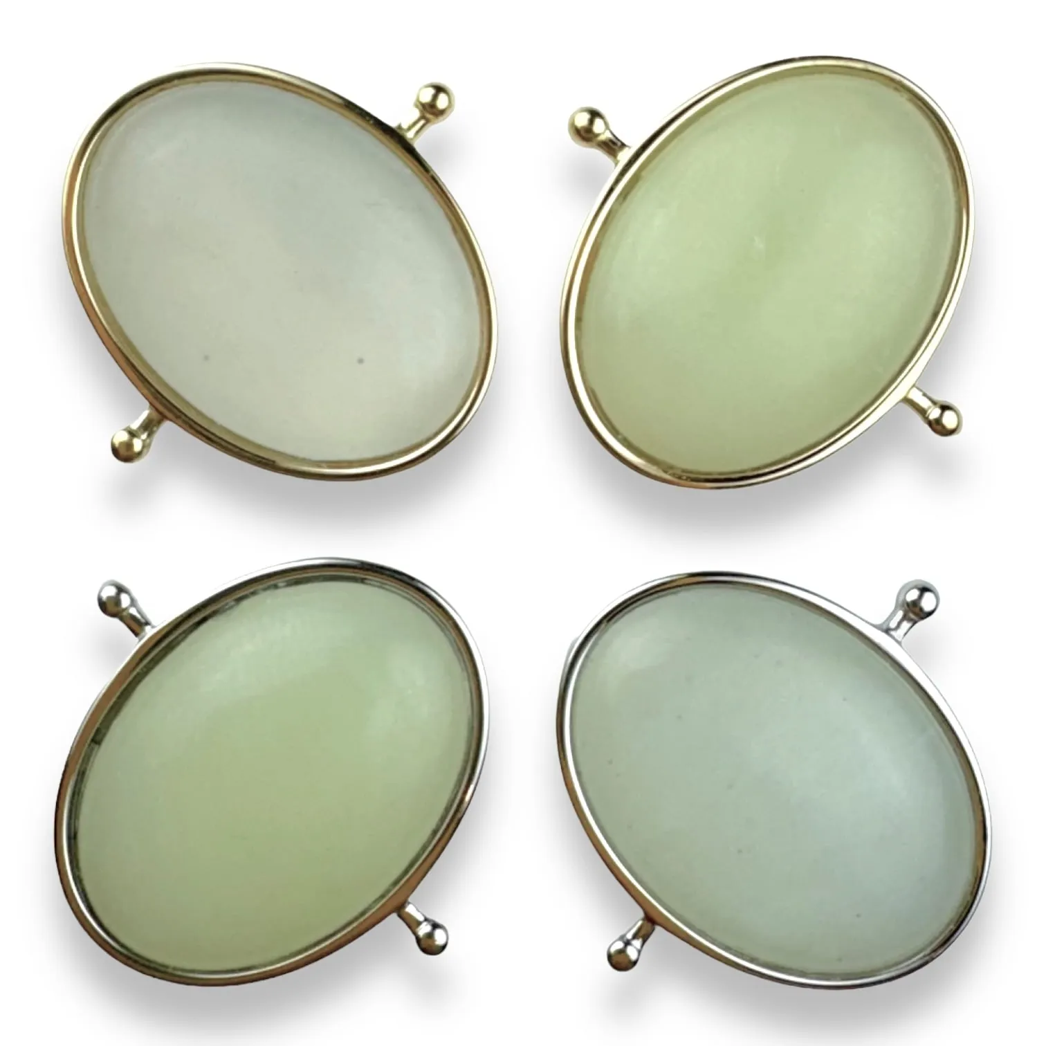 Butter Jade Oval Crystal Element