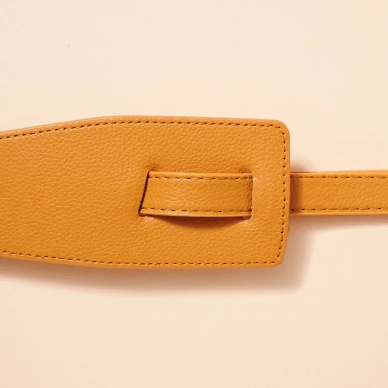 CAMEL Tie Faux Leather Belt