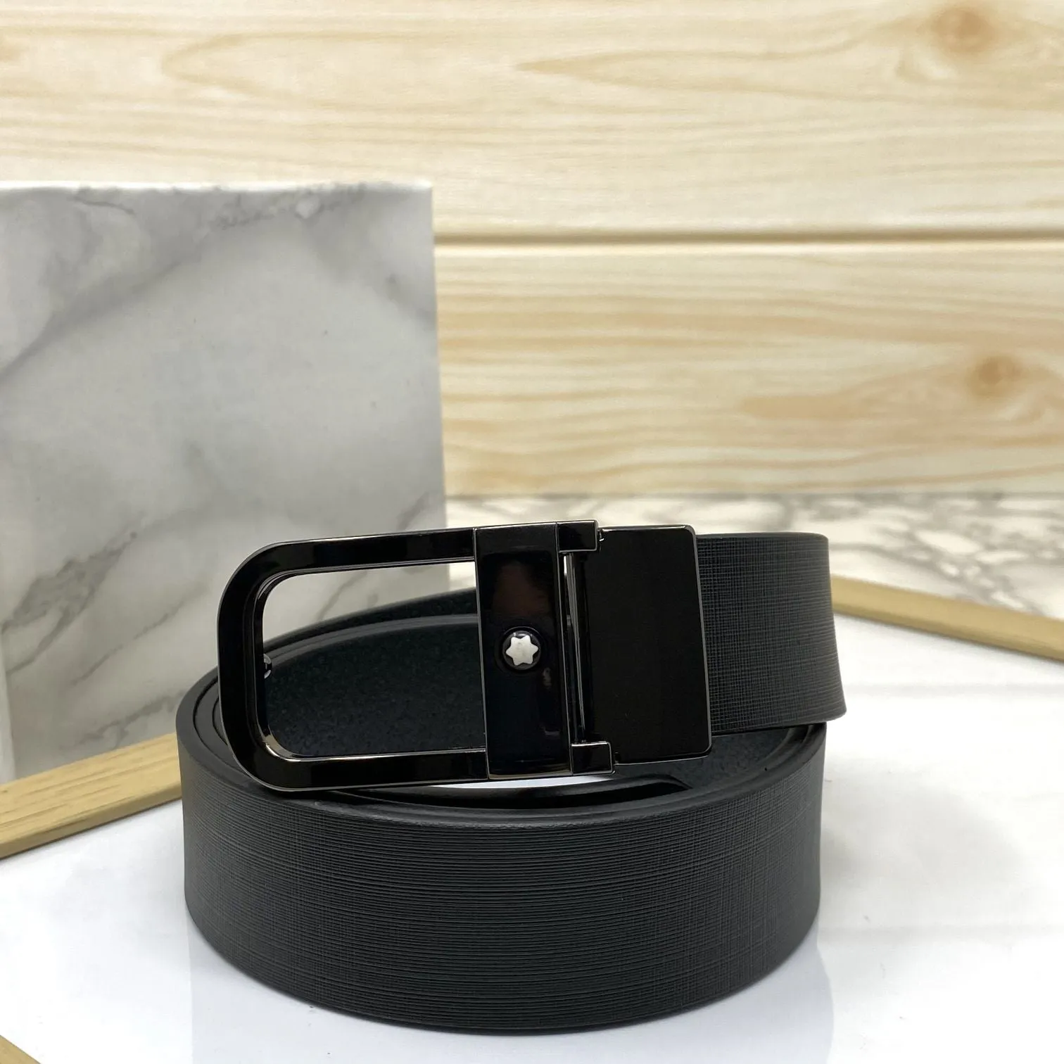 Casual U-Shape Leather Strap Belt For Men-JonasParamount