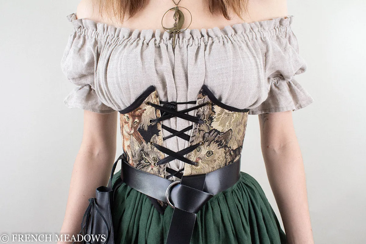 Cat Tapestry Corset Belt