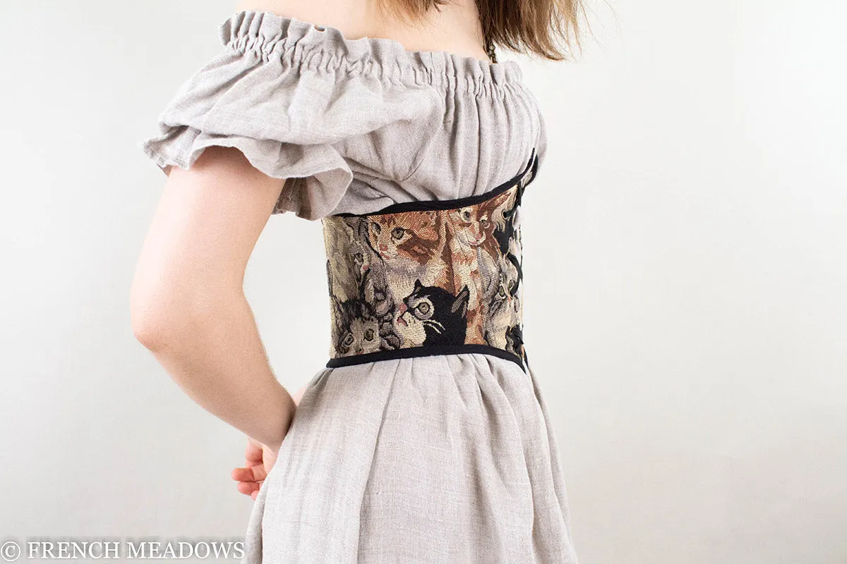 Cat Tapestry Corset Belt