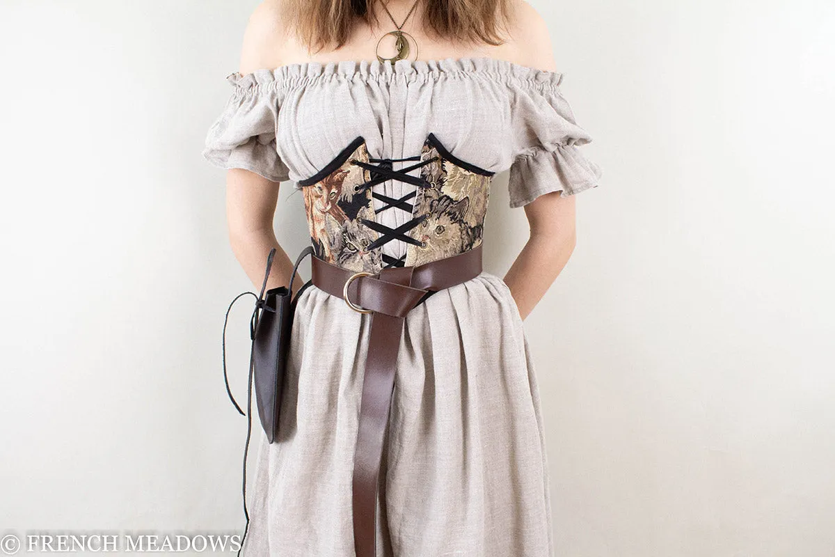 Cat Tapestry Corset Belt