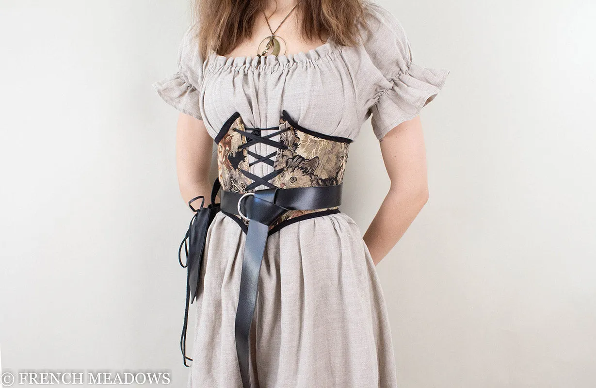 Cat Tapestry Corset Belt