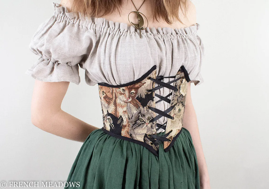 Cat Tapestry Corset Belt