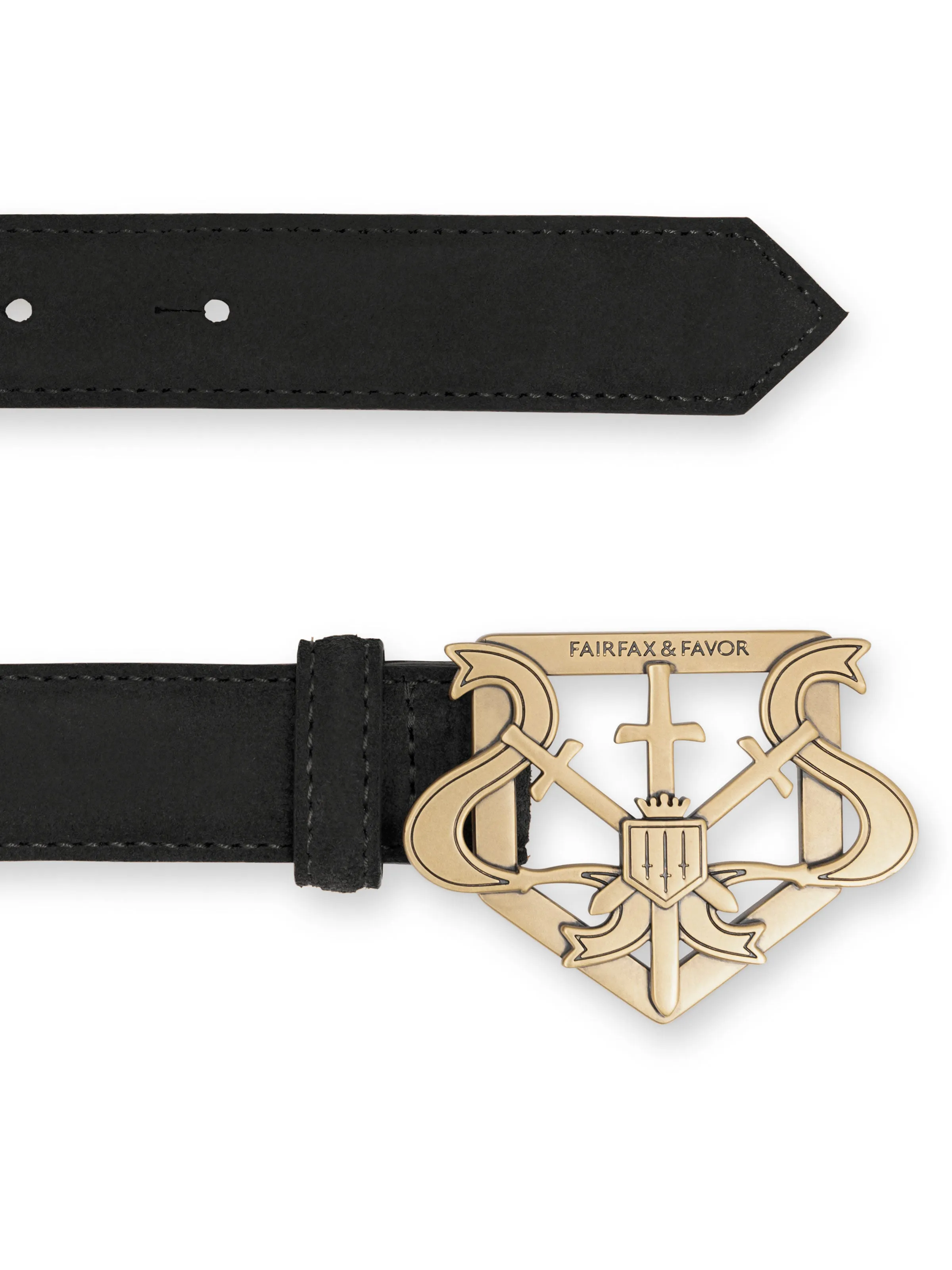 Clarence Belt - Black Suede