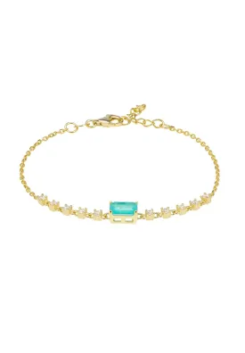 Claudia Gemstone Bracelet Gold Paraiba Tourmaline