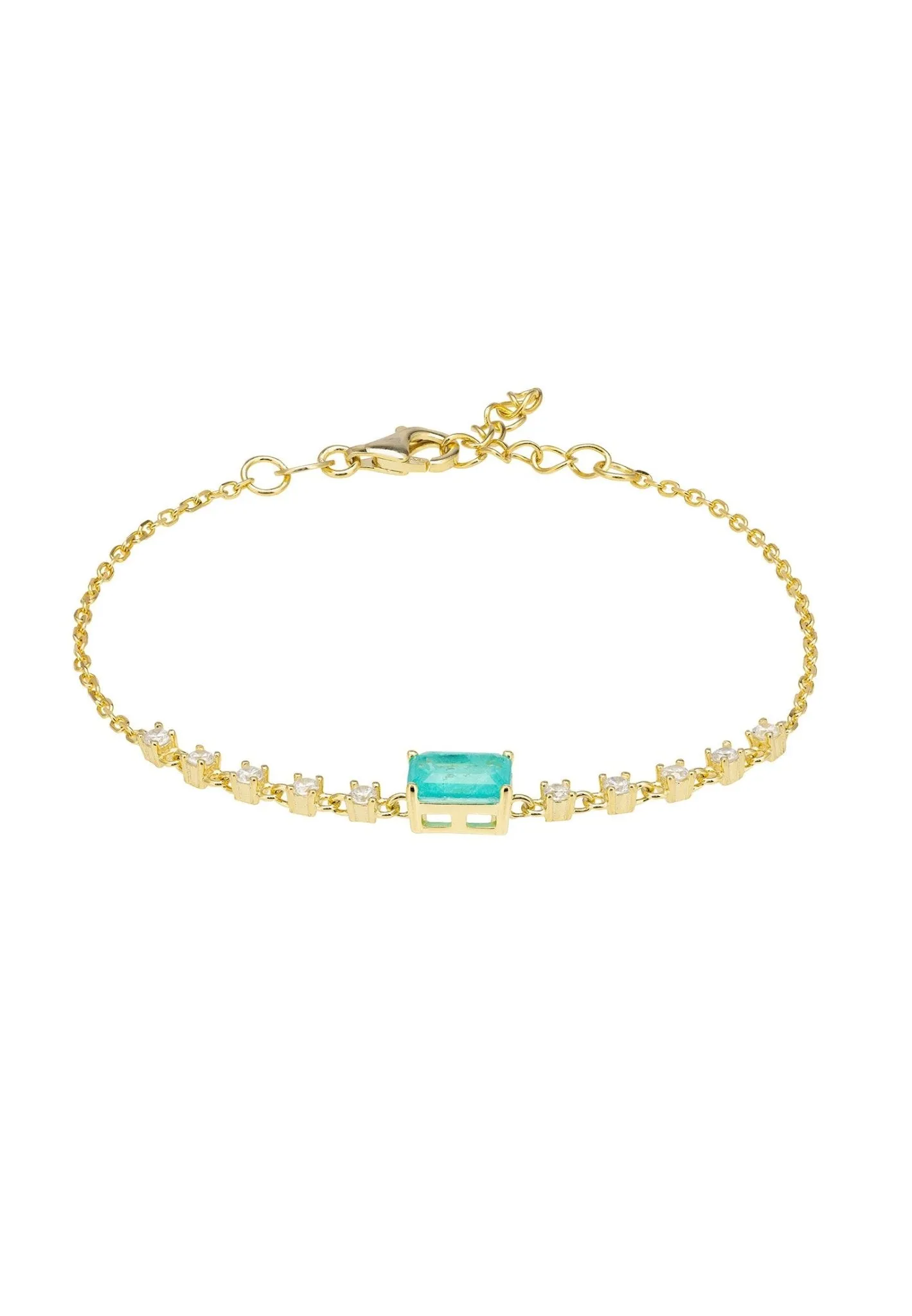 Claudia Gemstone Bracelet Gold Paraiba Tourmaline