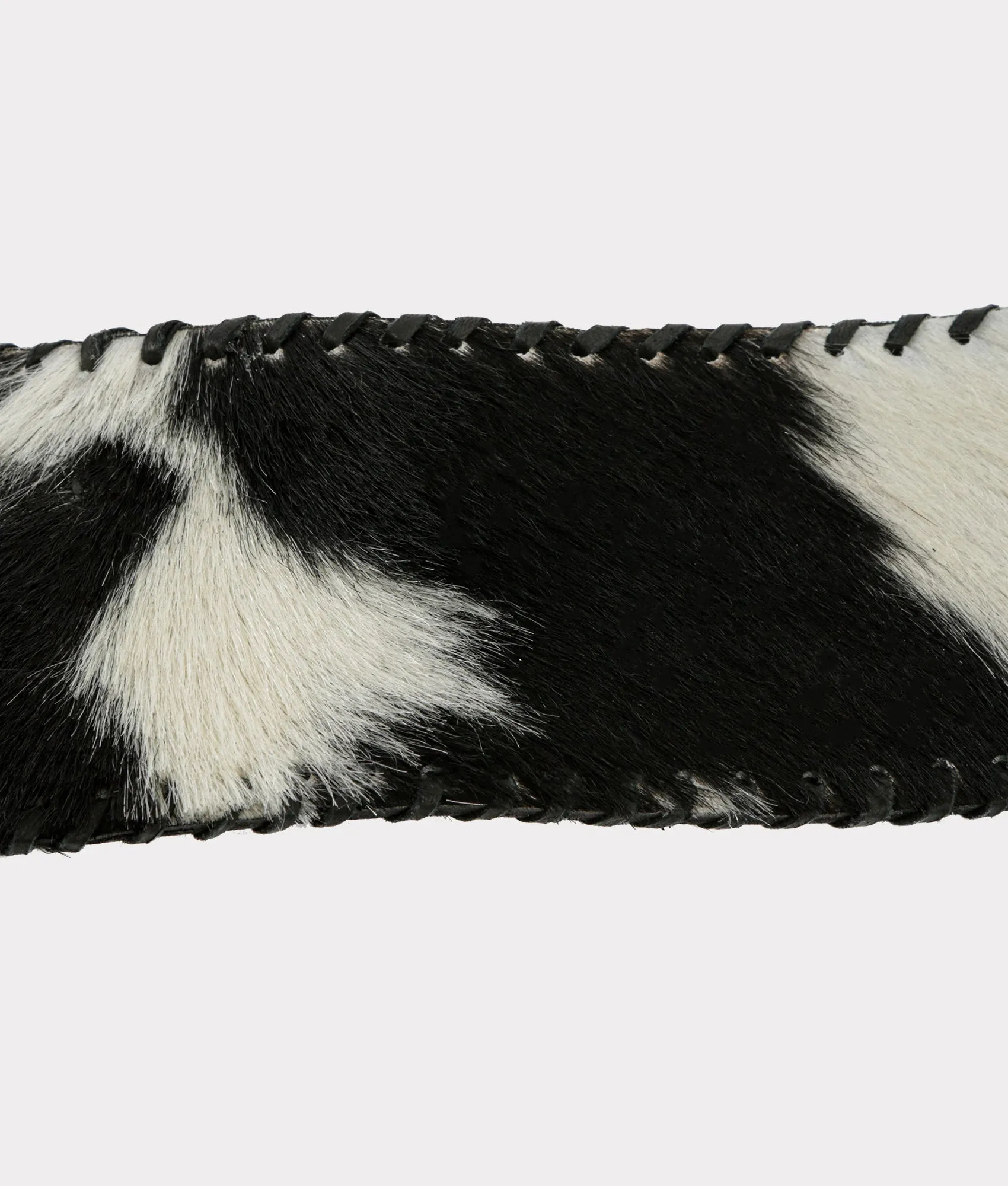 Cowhide Belt :: Black/White