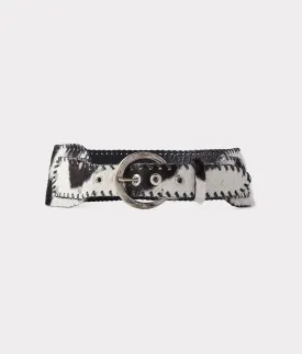 Cowhide Belt :: Black/White