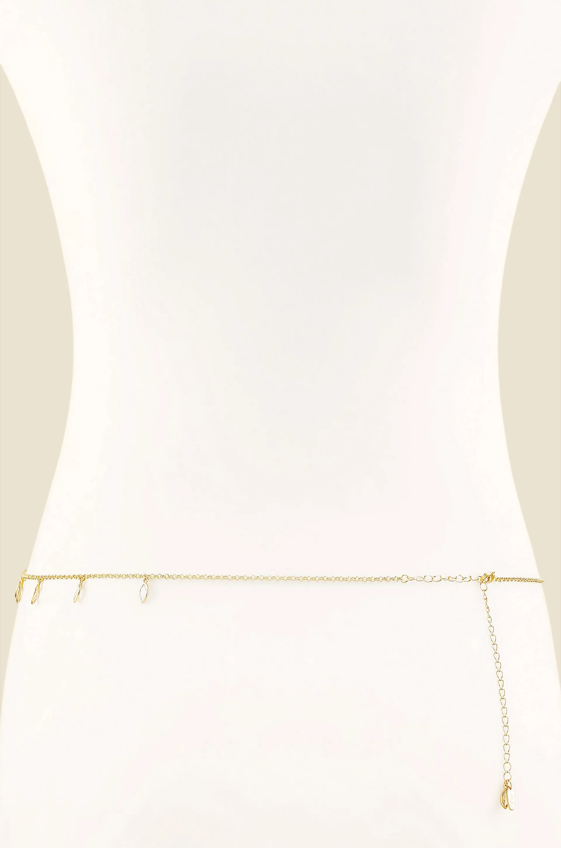 Crystal Droplet Thin Cha Body Chain