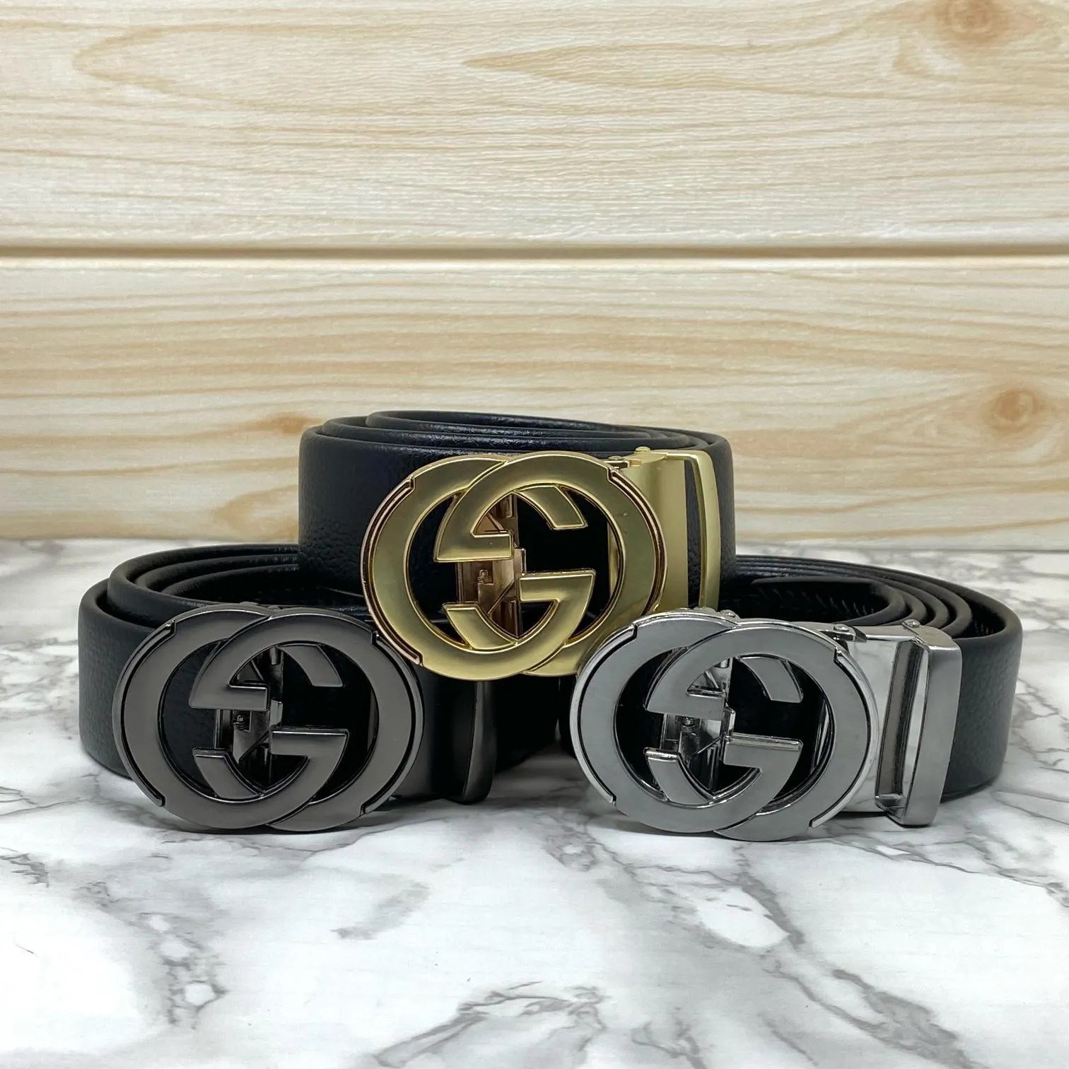 Double GG Shape High Quality Auto lock Belt For Men-JonasParamount