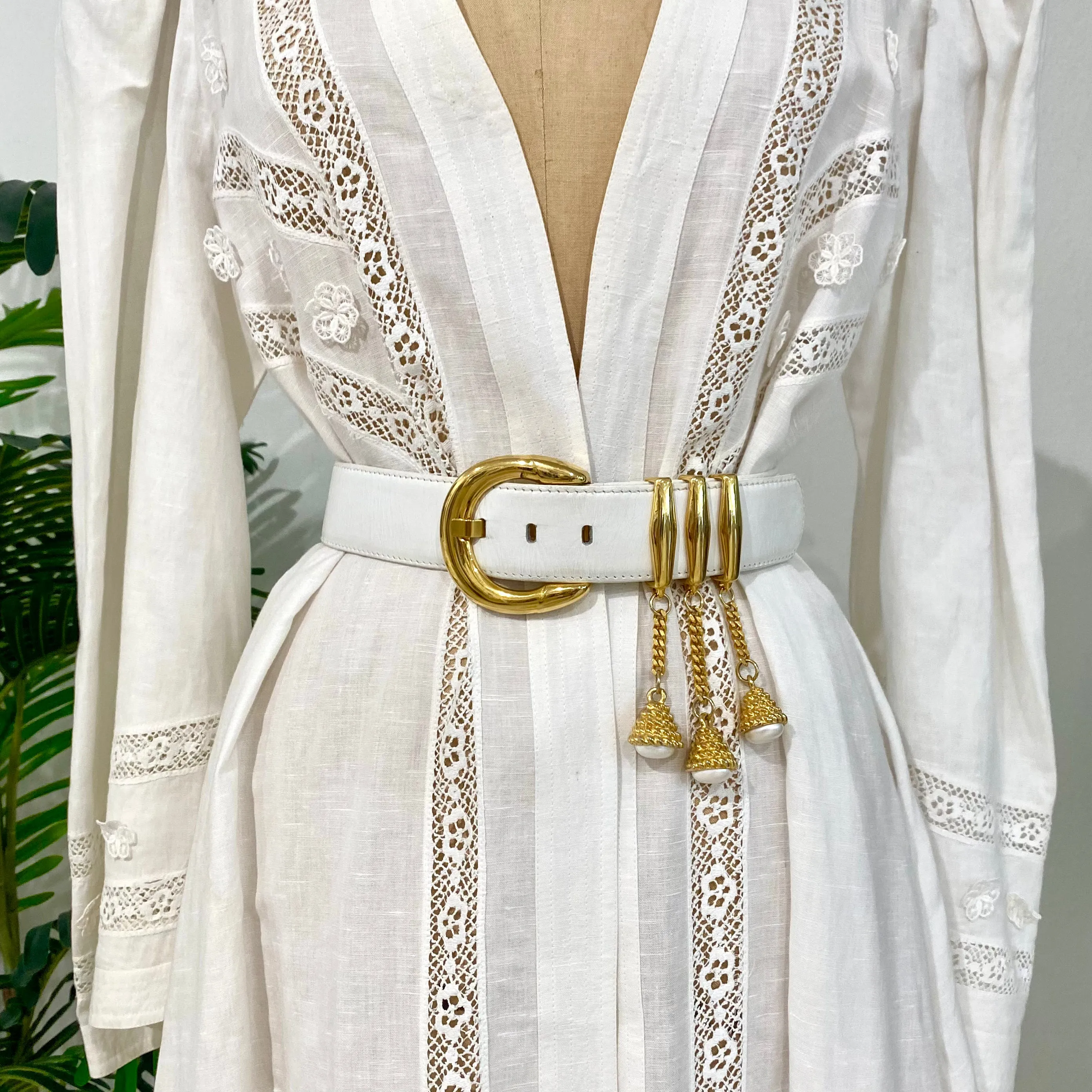 Escada Vintage White Belt