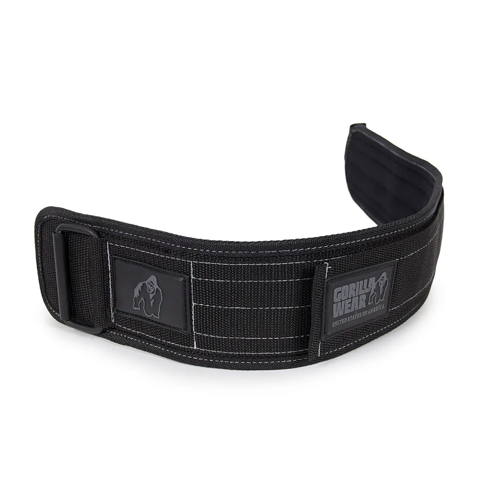 Gorilla Wear 4 Inch Nylon Lifting Belt - Black/Gray