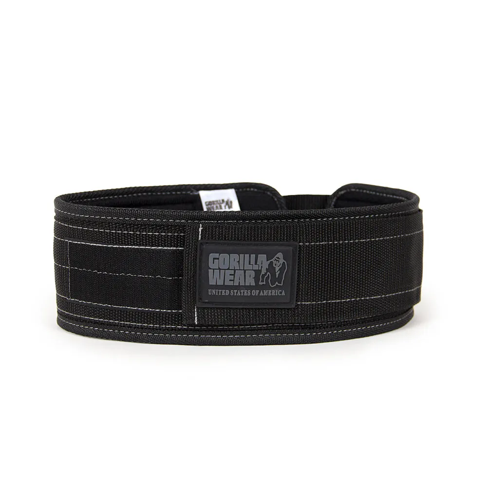 Gorilla Wear 4 Inch Nylon Lifting Belt - Black/Gray