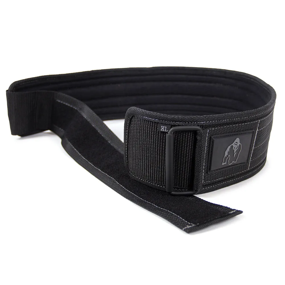 Gorilla Wear 4 Inch Nylon Lifting Belt - Black/Gray