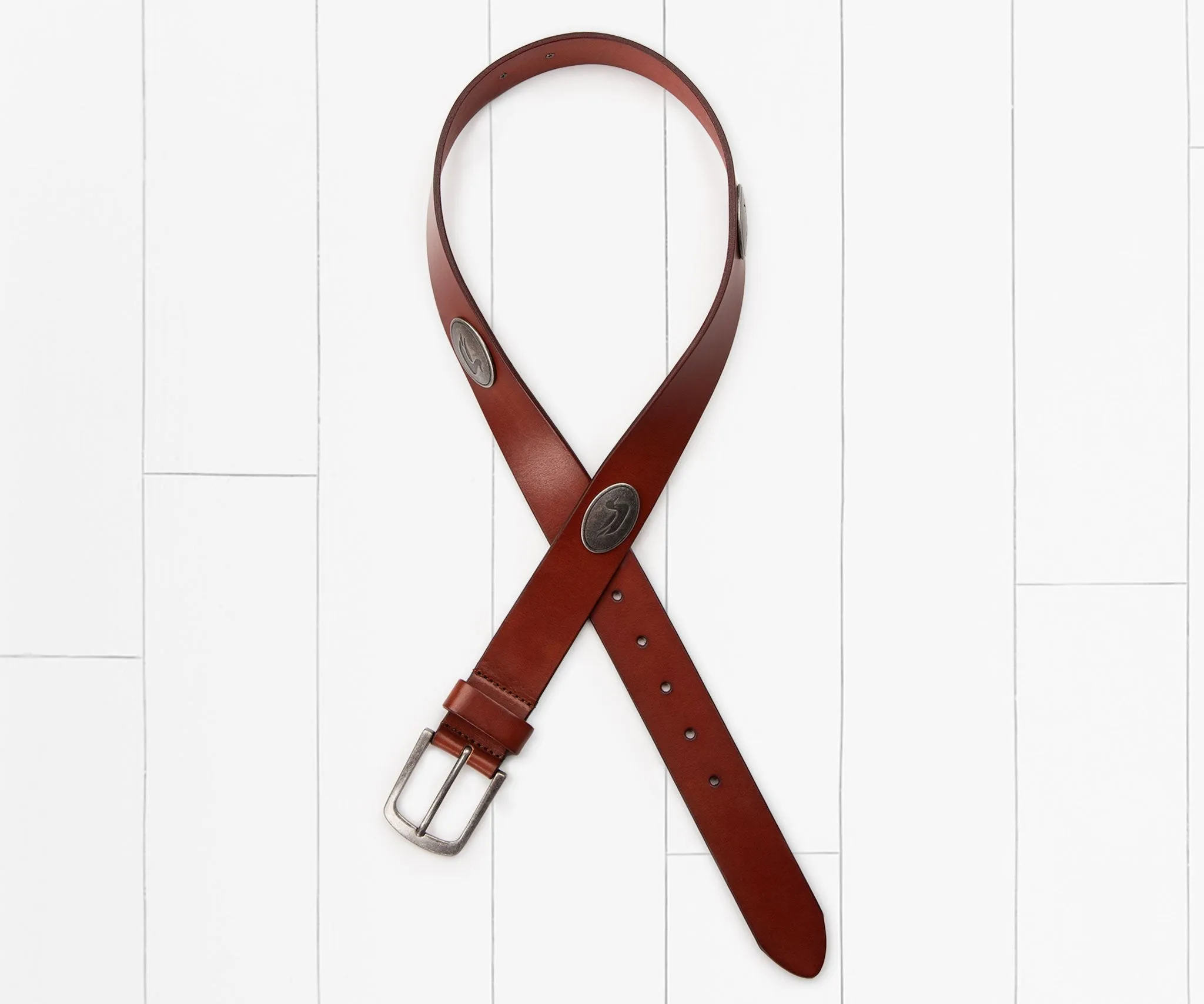 Heritage Medallion Leather Belt