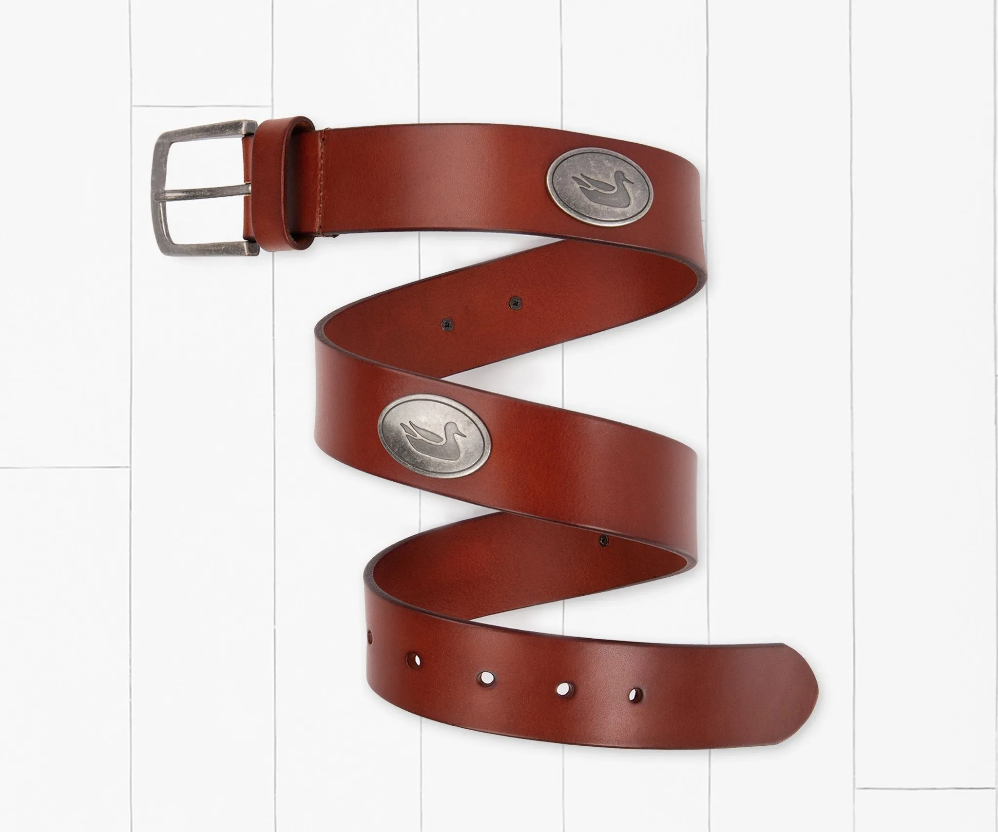 Heritage Medallion Leather Belt