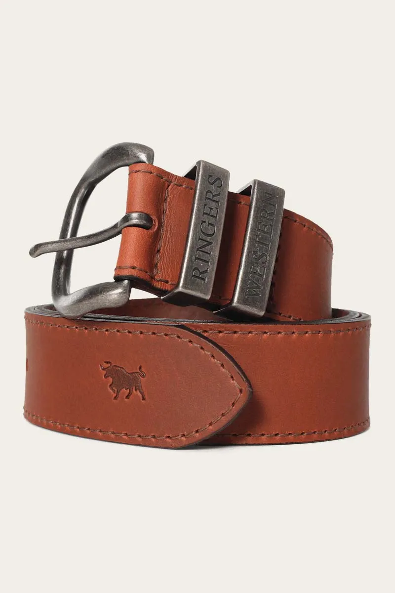 James Belt - Tawny Brown / Silver - 100% Australian Made