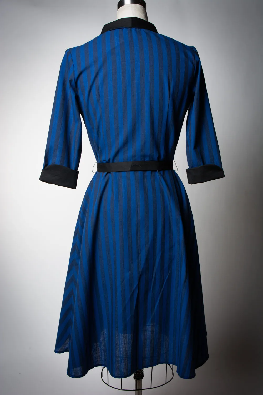 Lucille Dress - Royal Stripe