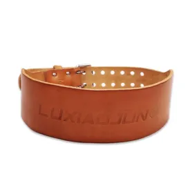 LUXIAOJUN Single-layer Leather Weightlifting Belt