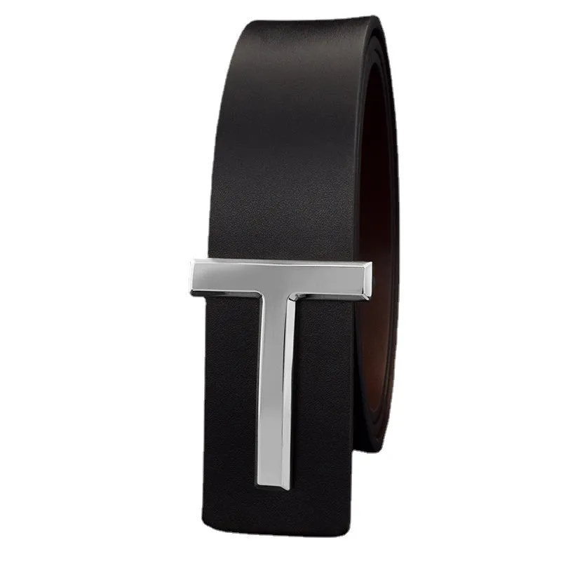 Luxury Famous T Letter Genuine Leather Belt For Men's-JonasParamount