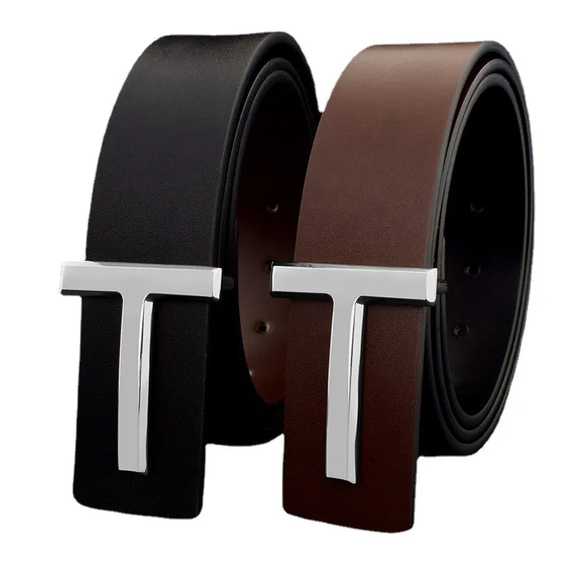 Luxury Famous T Letter Genuine Leather Belt For Men's-JonasParamount