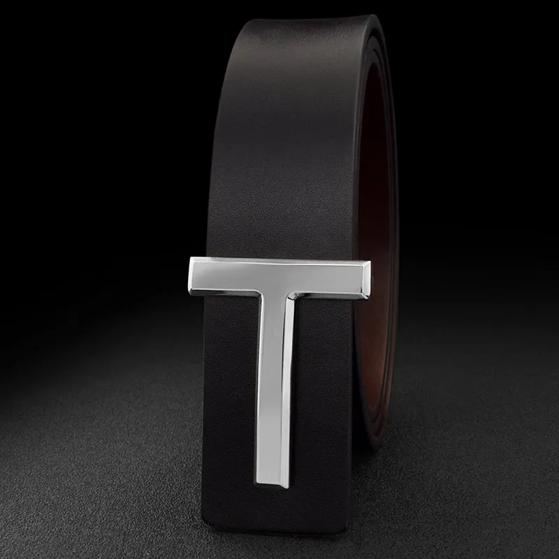 Luxury Famous T Letter Genuine Leather Belt For Men's-JonasParamount